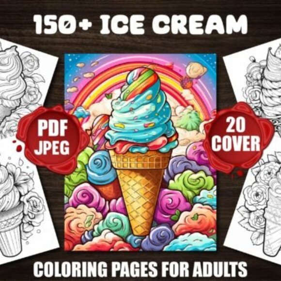 Ice Cream Coloring Pages PDF - Picture 1 of 1